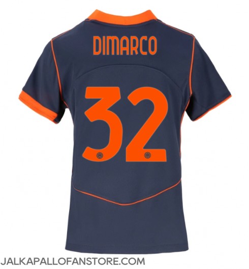 Inter Milan Federico Dimarco #32 Kolmaspaita Naisten 2025-26 Lyhythihainen Inter Milan Federico Dimarco #32 Kolmaspaita Naisten 2025-26 Lyhythihainen